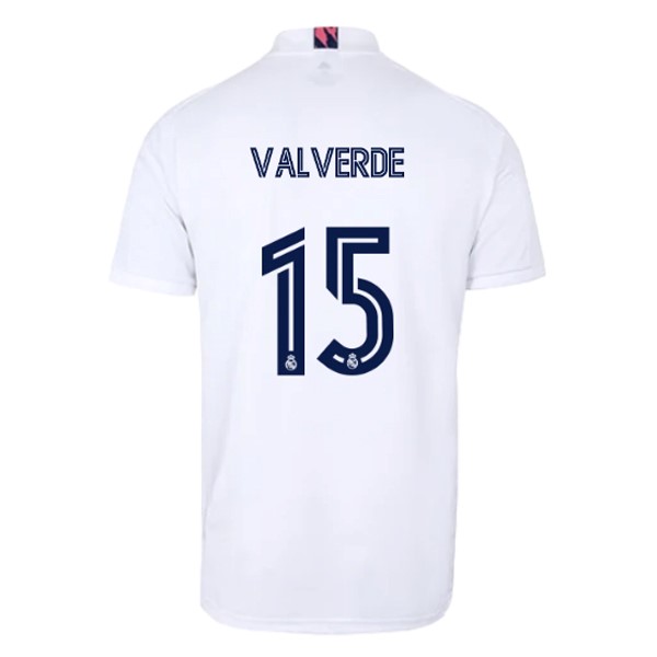 Camiseta Real Madrid Replica Primera Ropa NO.15 Valverde 2020/21 Blanco